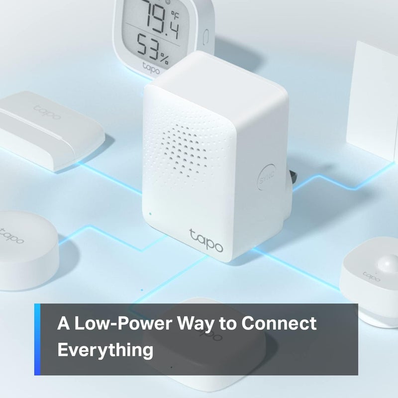 tapo Smart Hub with Built-in Chime, REQUIRES 2.4GHz Wi-Fi, Reliable Long-Range Connections with Sensors, Sub-1G Low-Power Wireless protocol, Connect up to 64 smart devices (H100) - Image 3